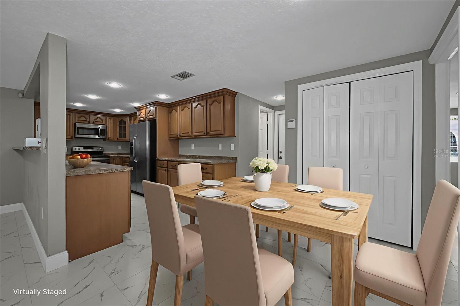 Virtually staged for visualization; The furnishings and décor shown are for illustrative purposes only.