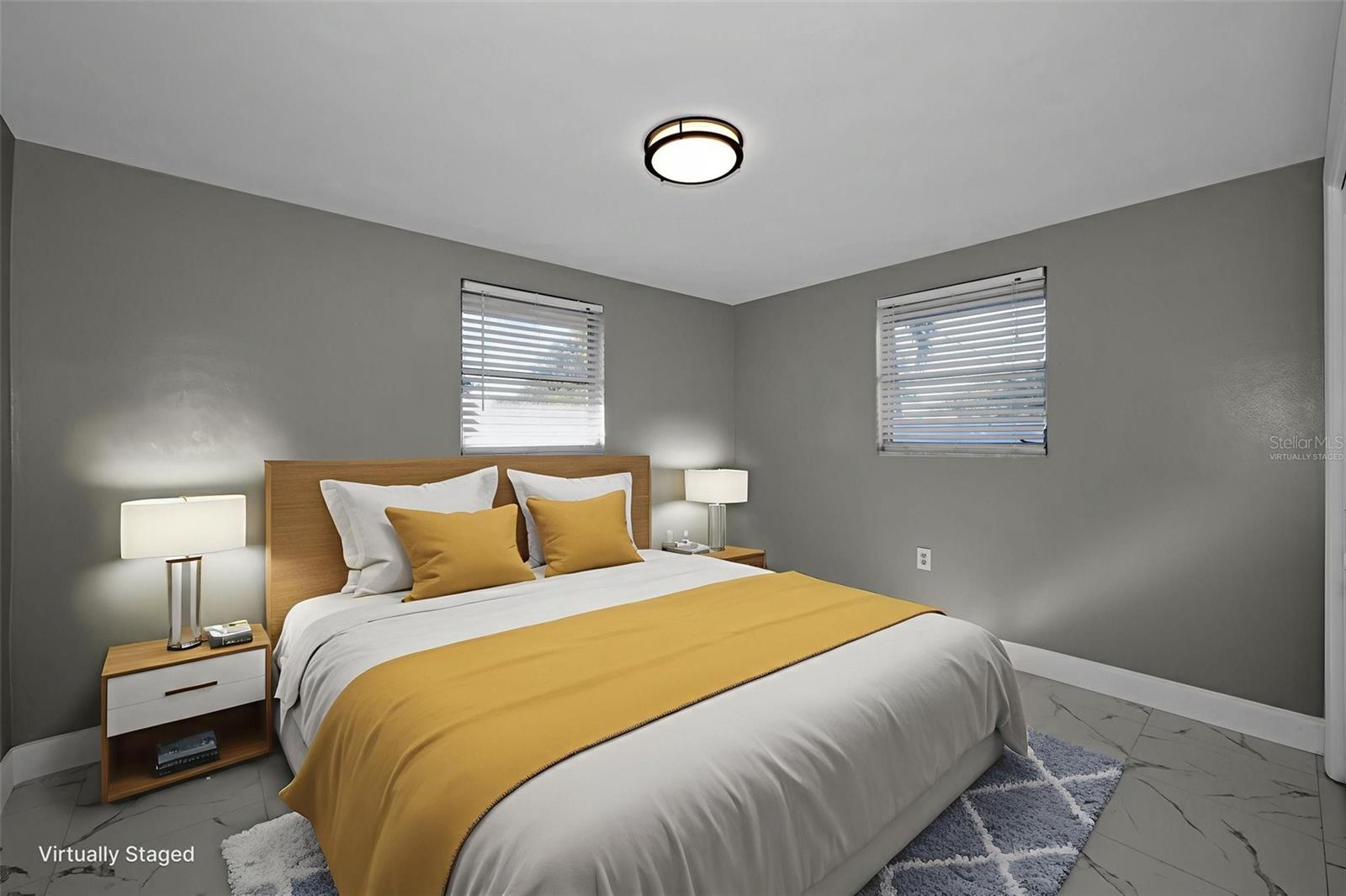 Virtually staged for visualization; The furnishings and décor shown are for illustrative purposes only.