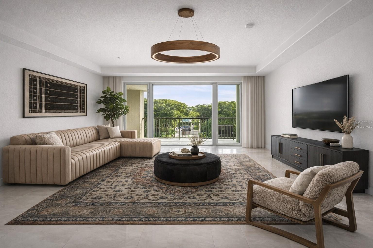 Virtually Staged Living Room