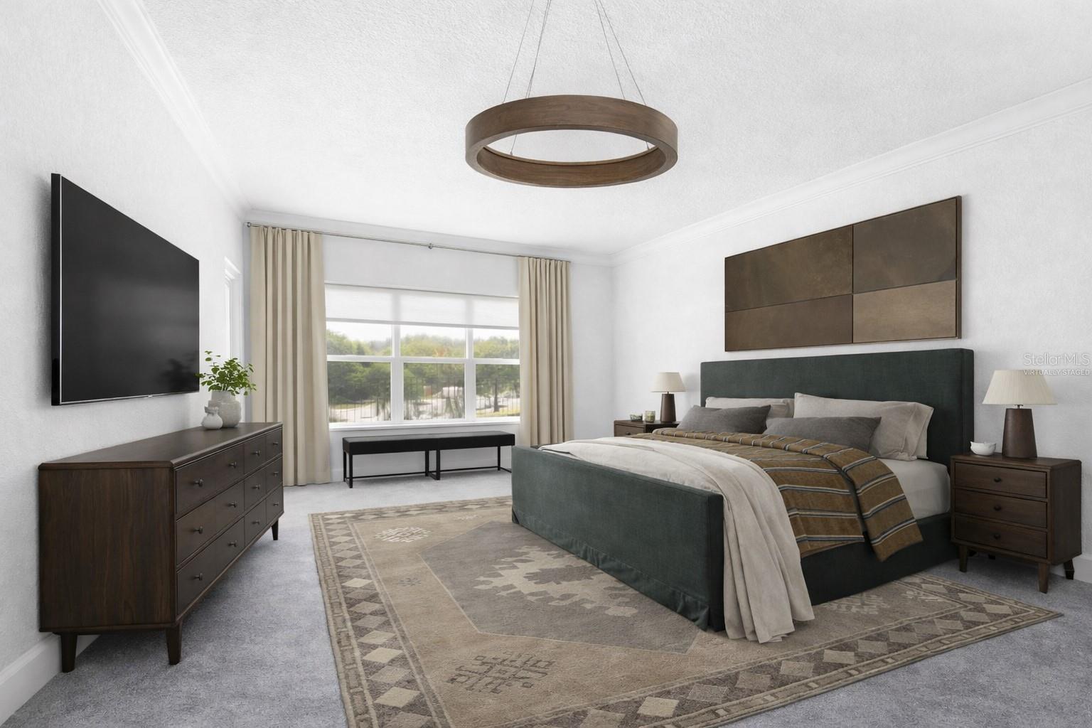 Virtually Staged Primary Bedroom En-Suite