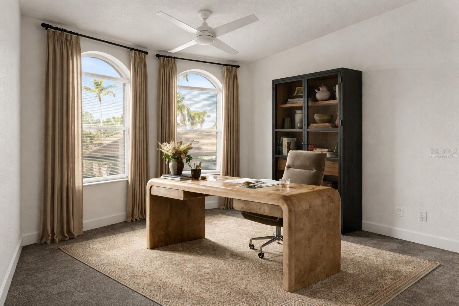 Virtually Staged Office Nook