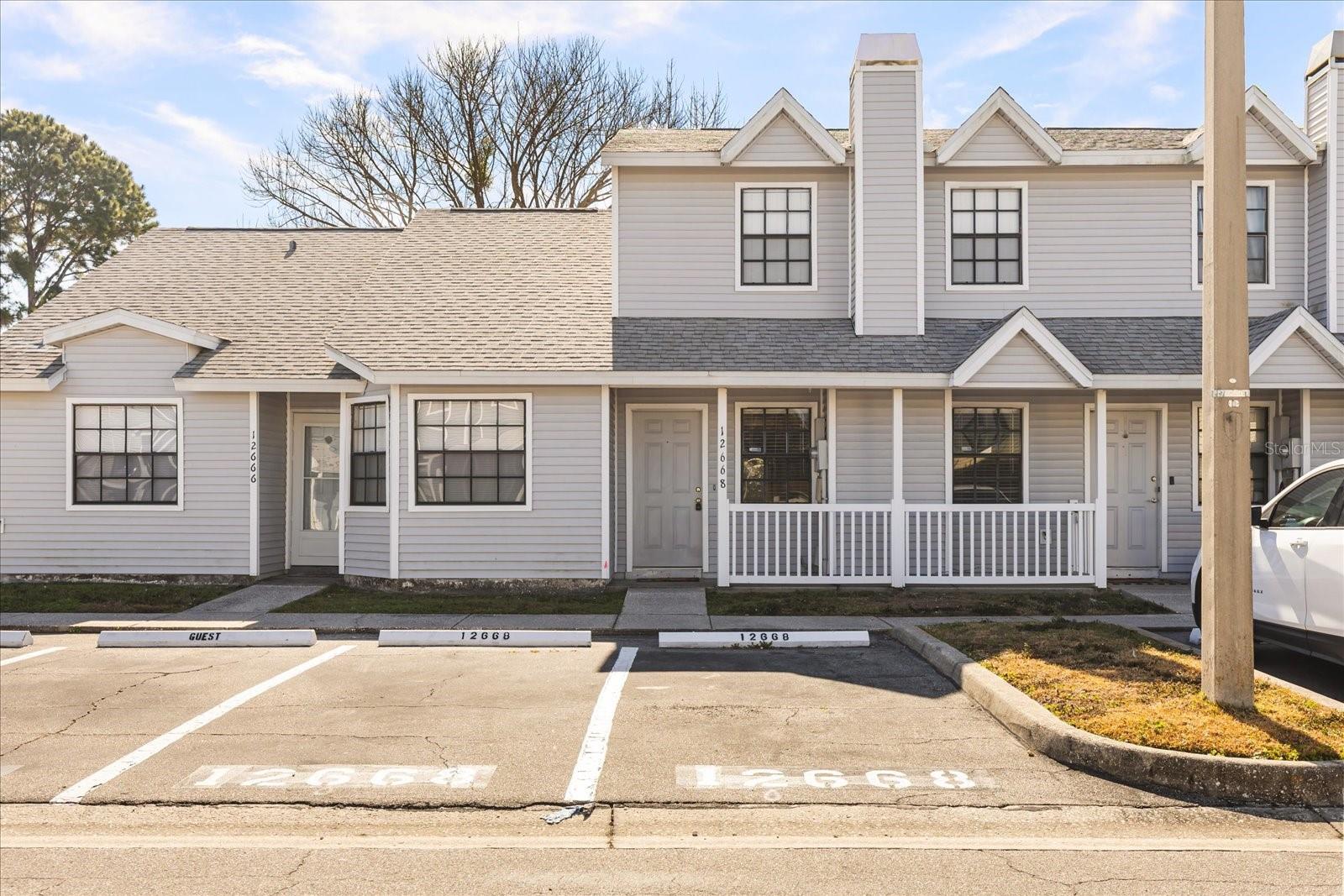 2 assigned parking spaces just steps from your front door!