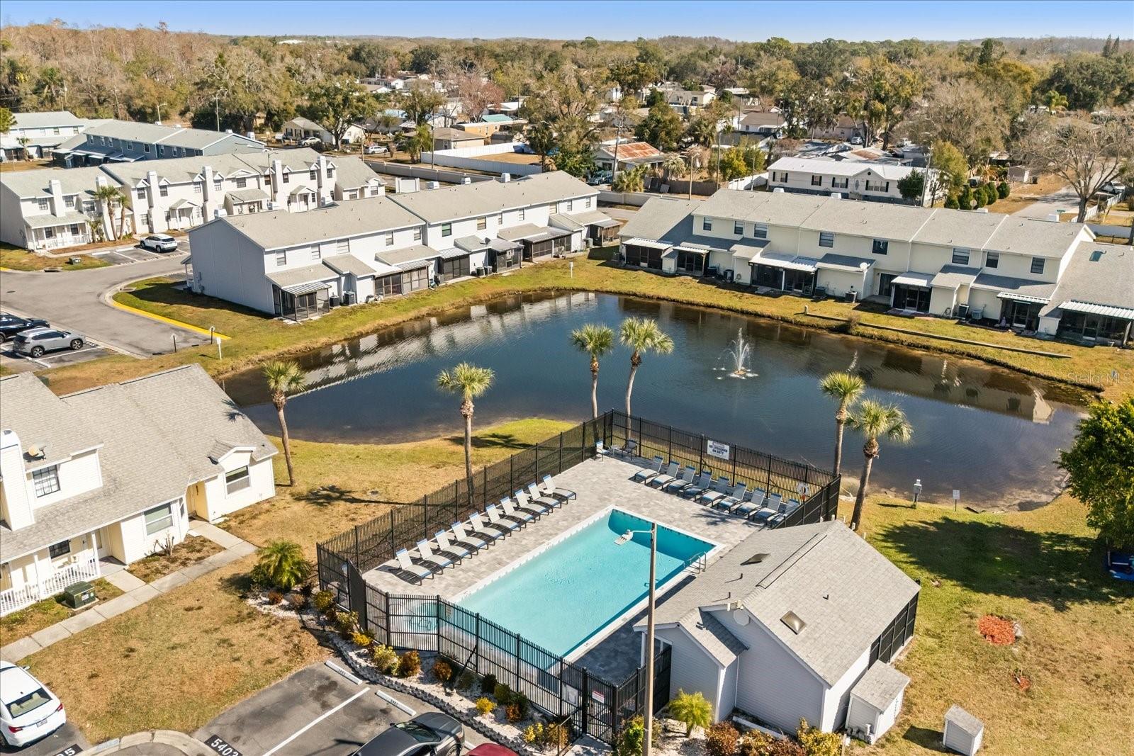 short walk to the community pool!