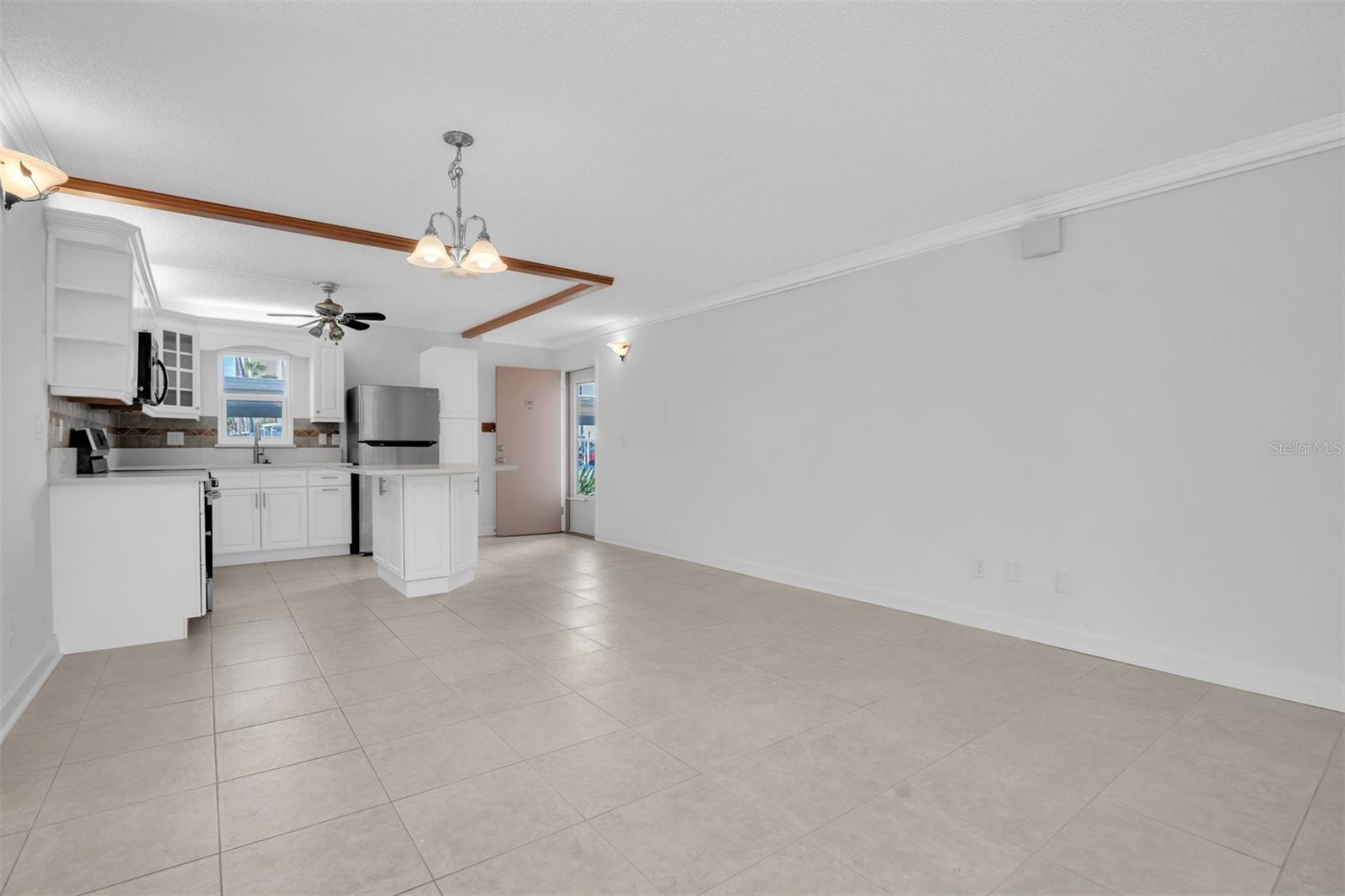 TILE FLOORING AND CROWN MOLDING