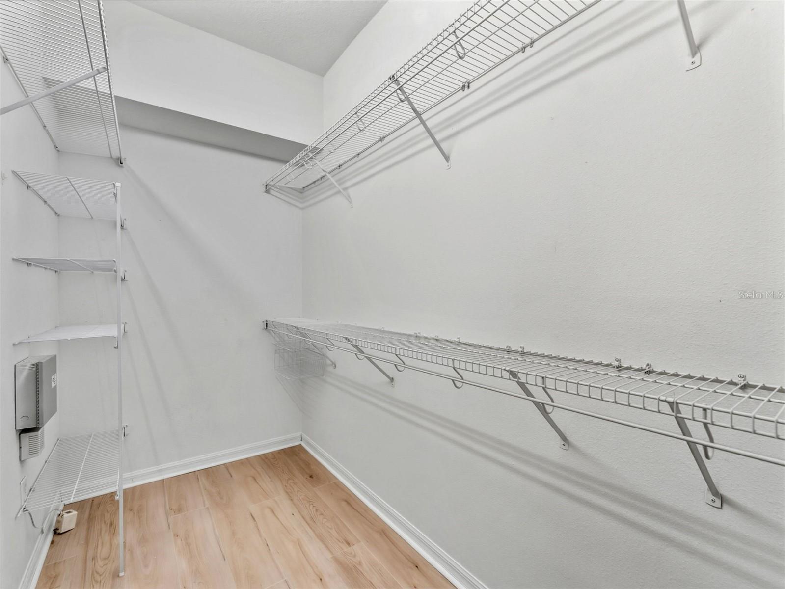 one of two walk in closets