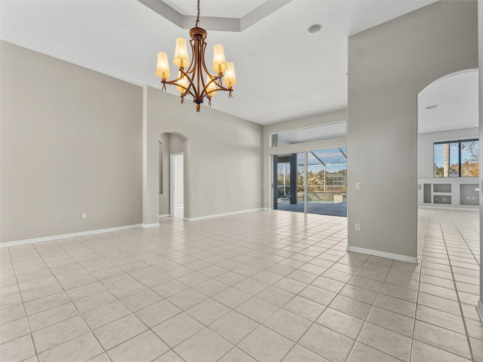 View of living room from dining room