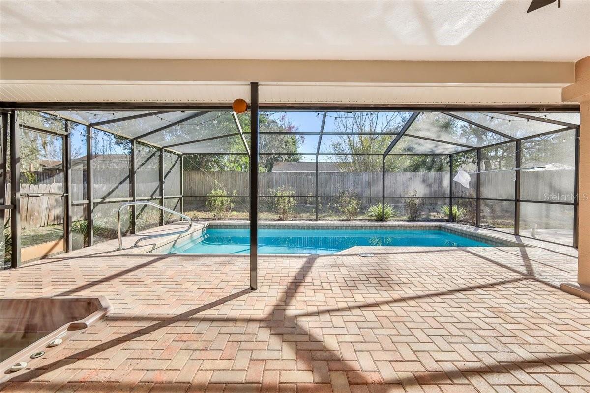 Brick-Pavered Pool Area