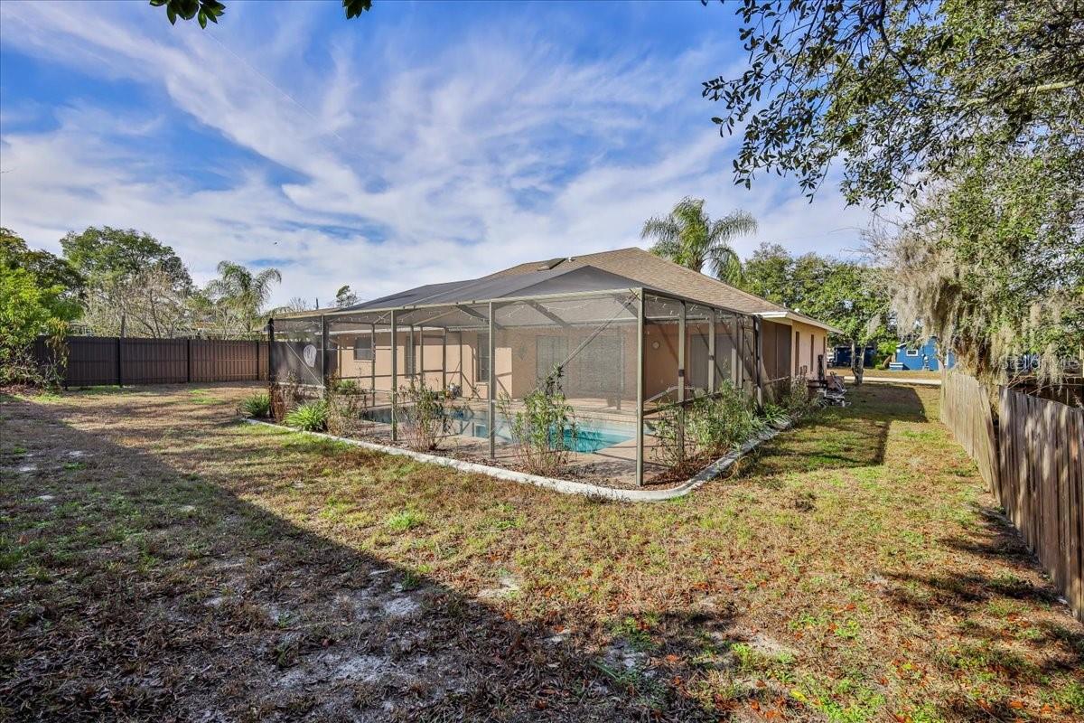 Back Yard with Additional Brick-Pavered Patio