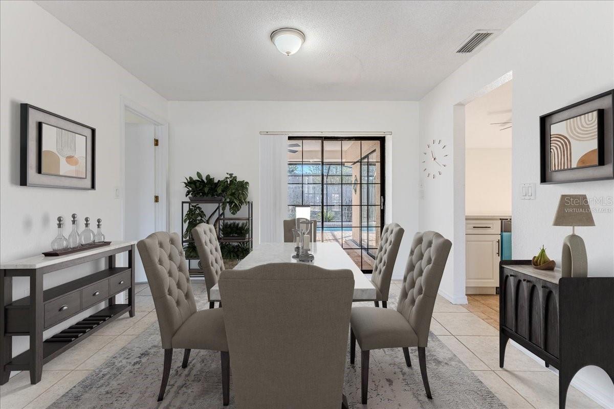 Virtually Staged Dining Room