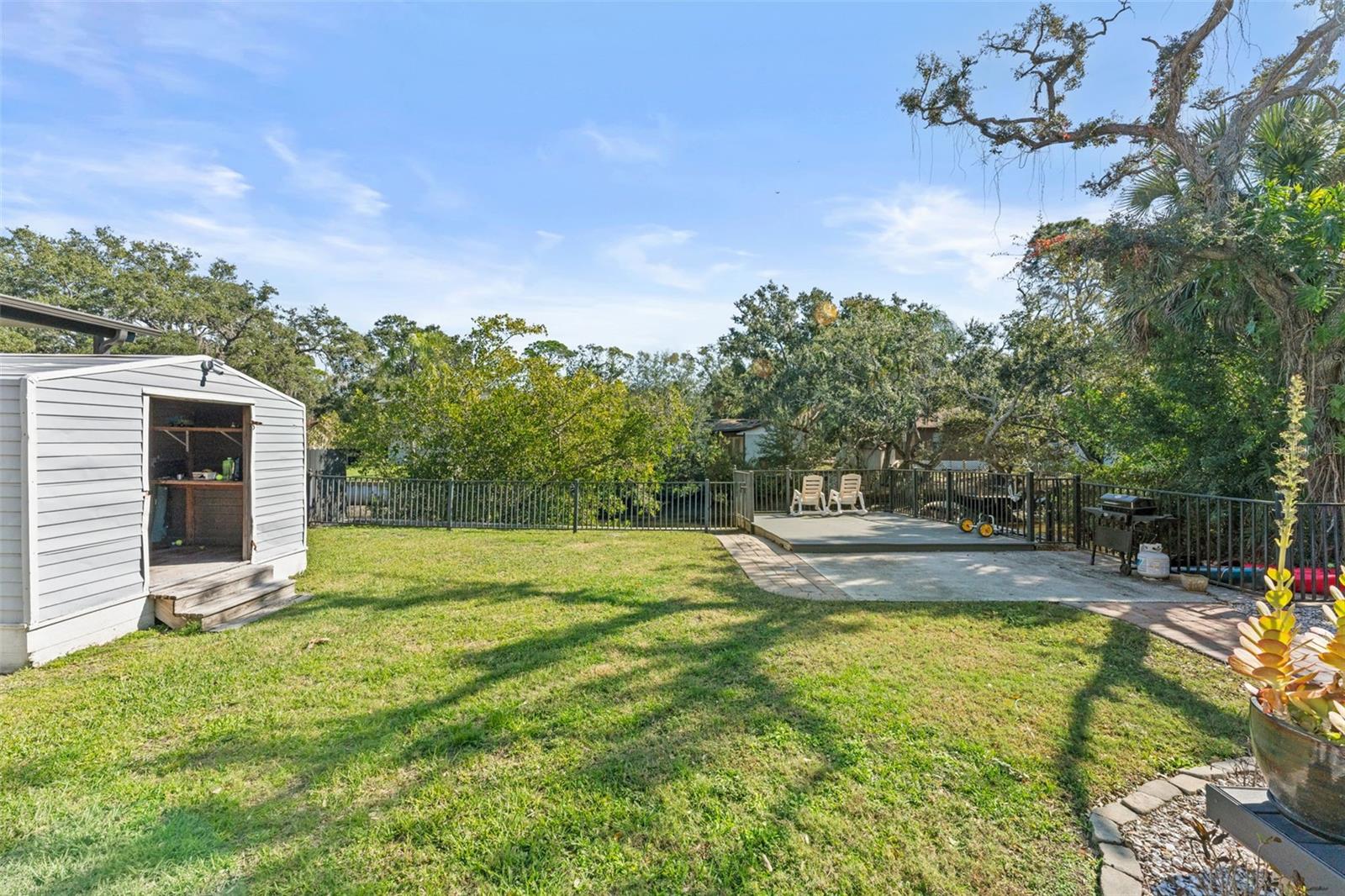 Backyard with Shed!