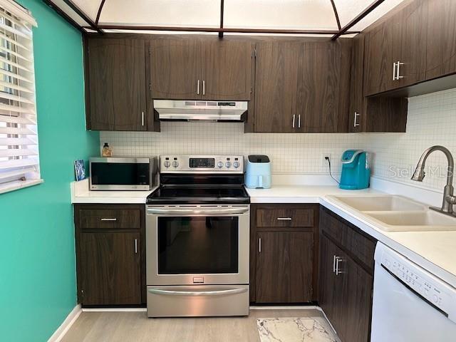 Kitchen with stainless steel appliances
