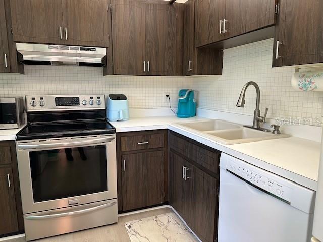 Dishwasher and stove