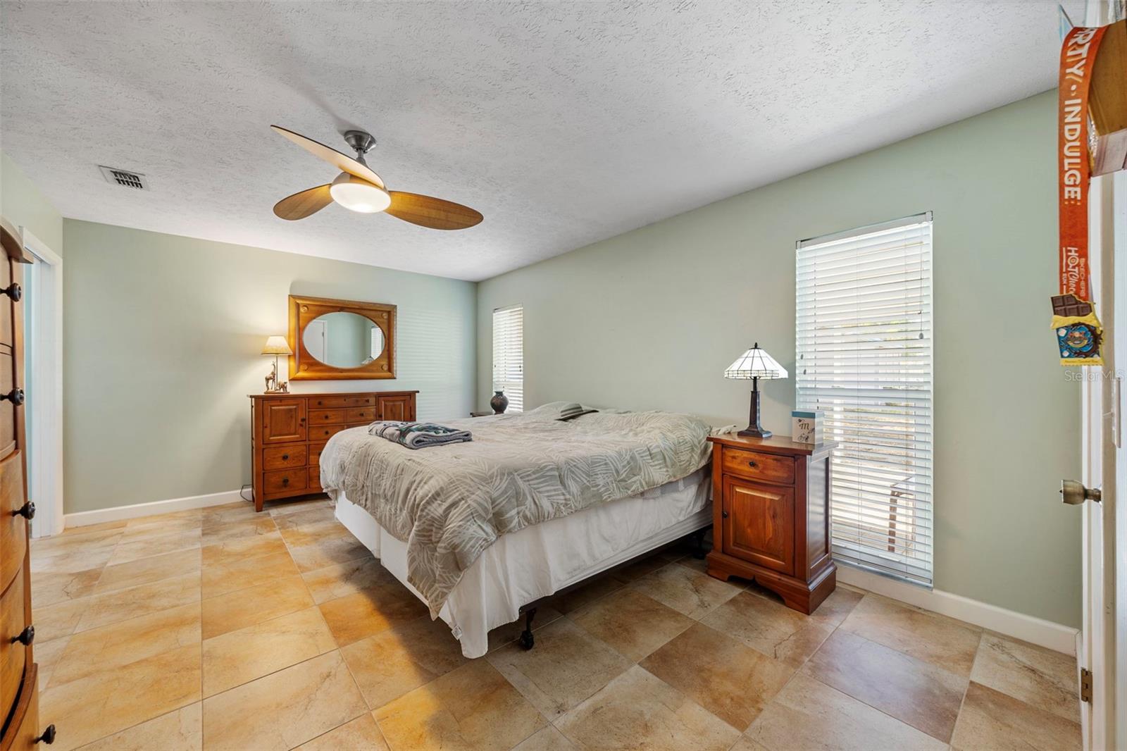 Generously sized primary suite