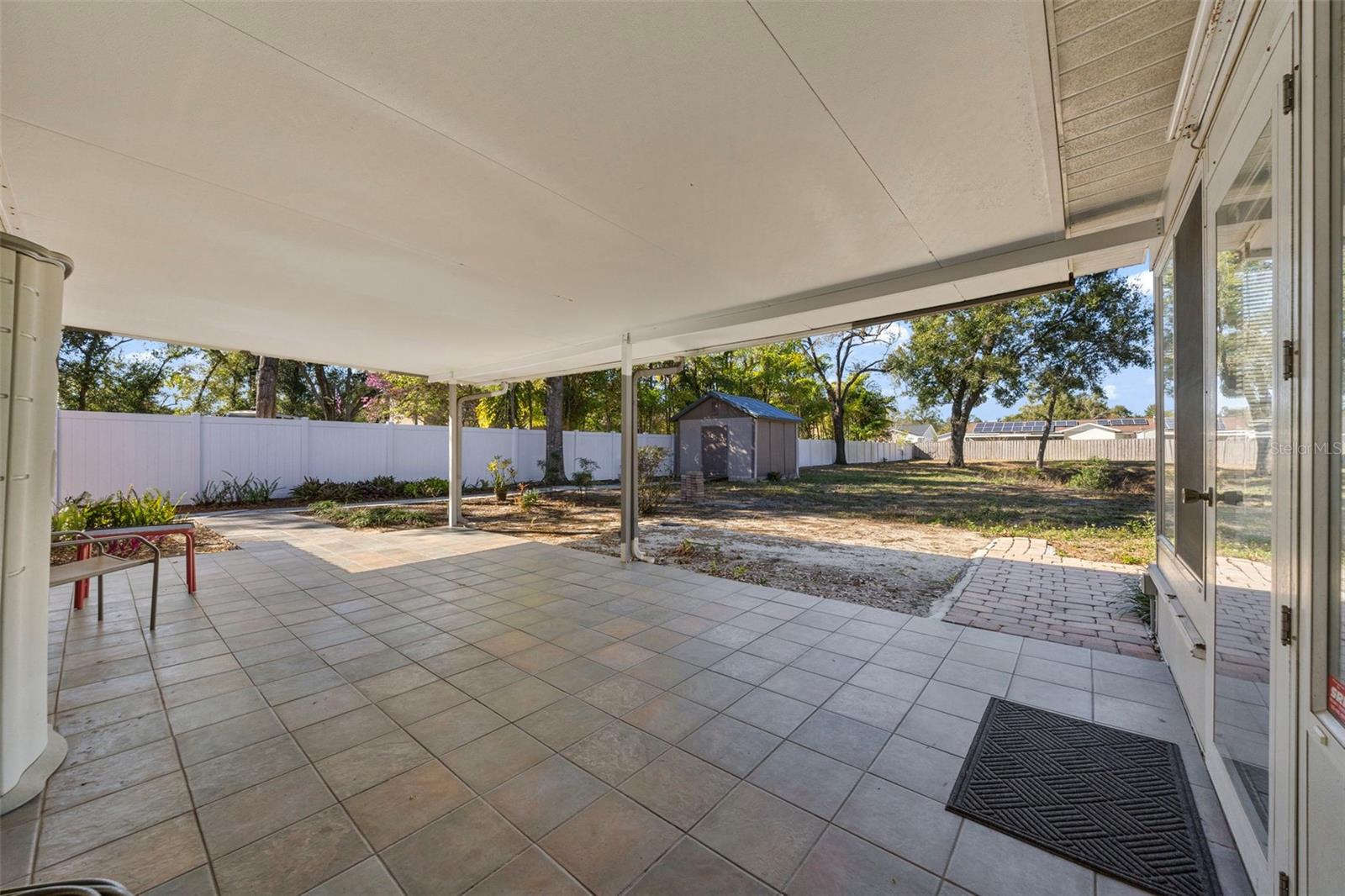 Additional covered patio area ideal for outdoor enjoyment
