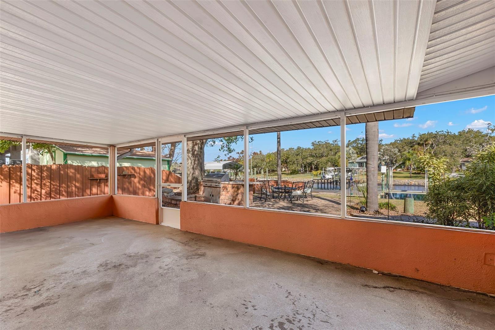Rear screened patio