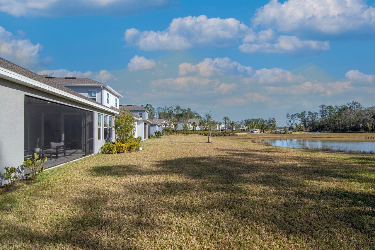 Lots of greenspace with water views and privacy