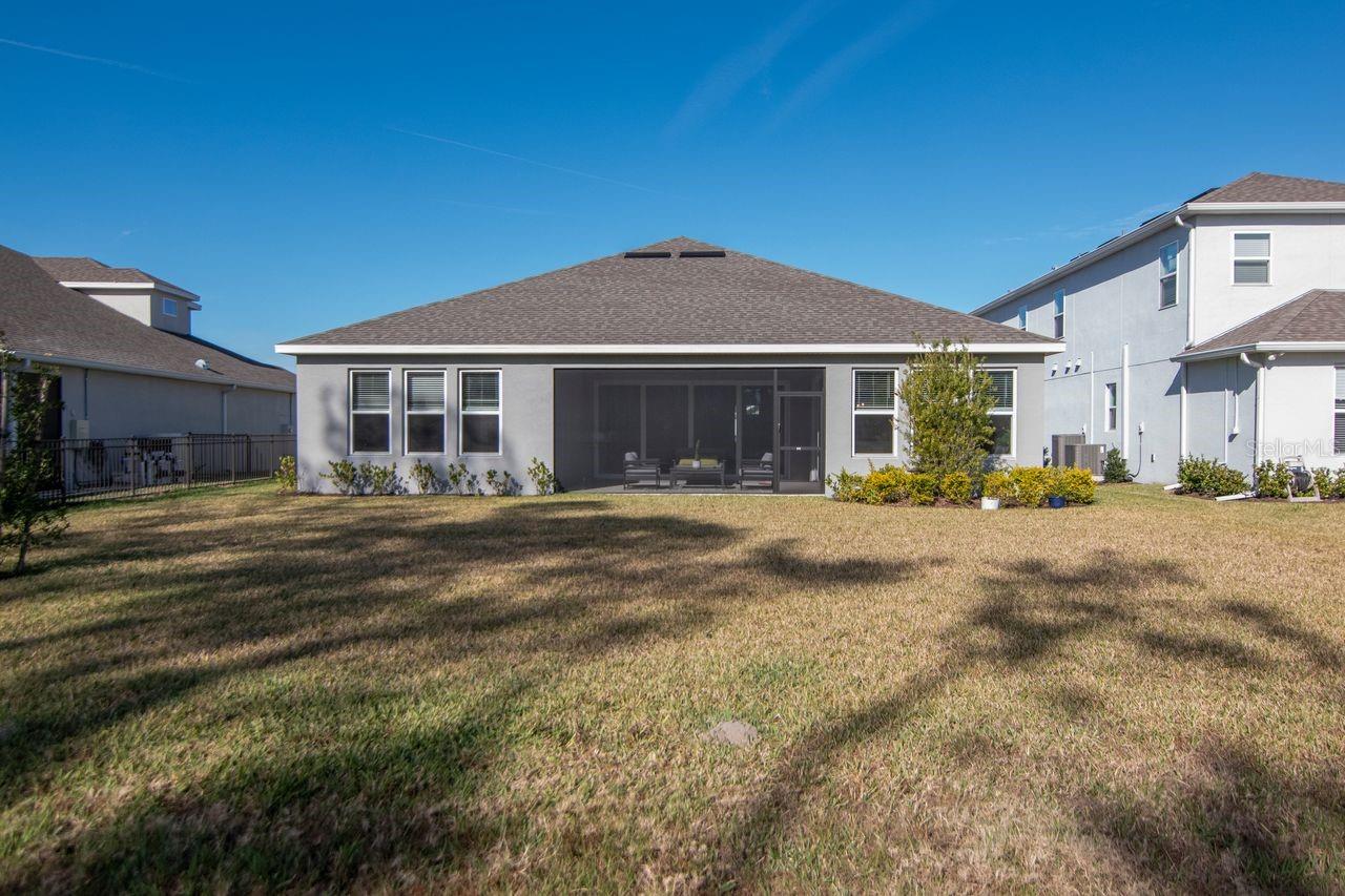 Large backyard with plenty of space for a future pool.