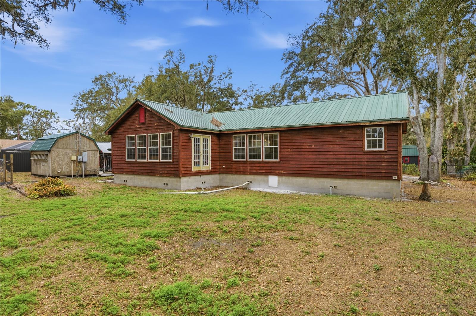 Back side of the home