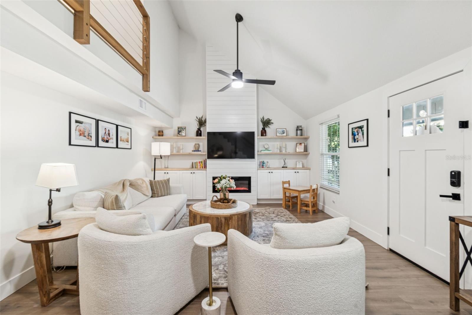 Two-Story Living Room w/ Soaring Ceilings