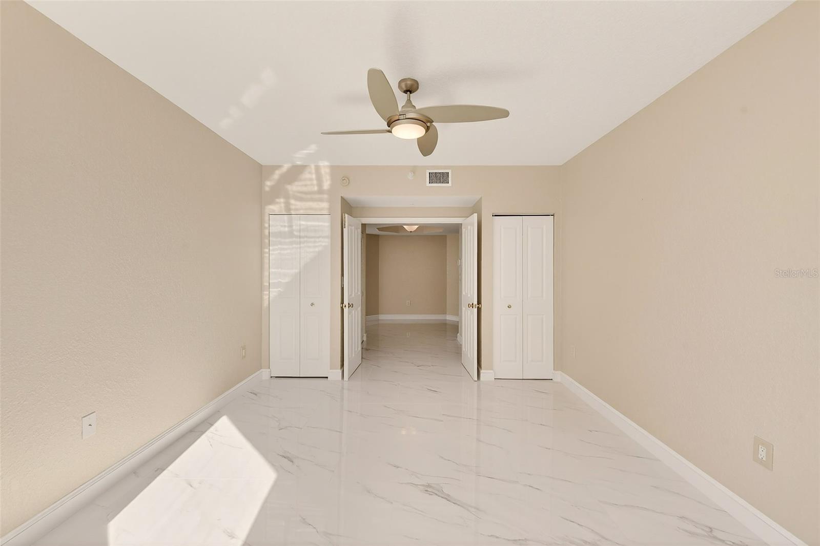 Third bedroom with double built in closets