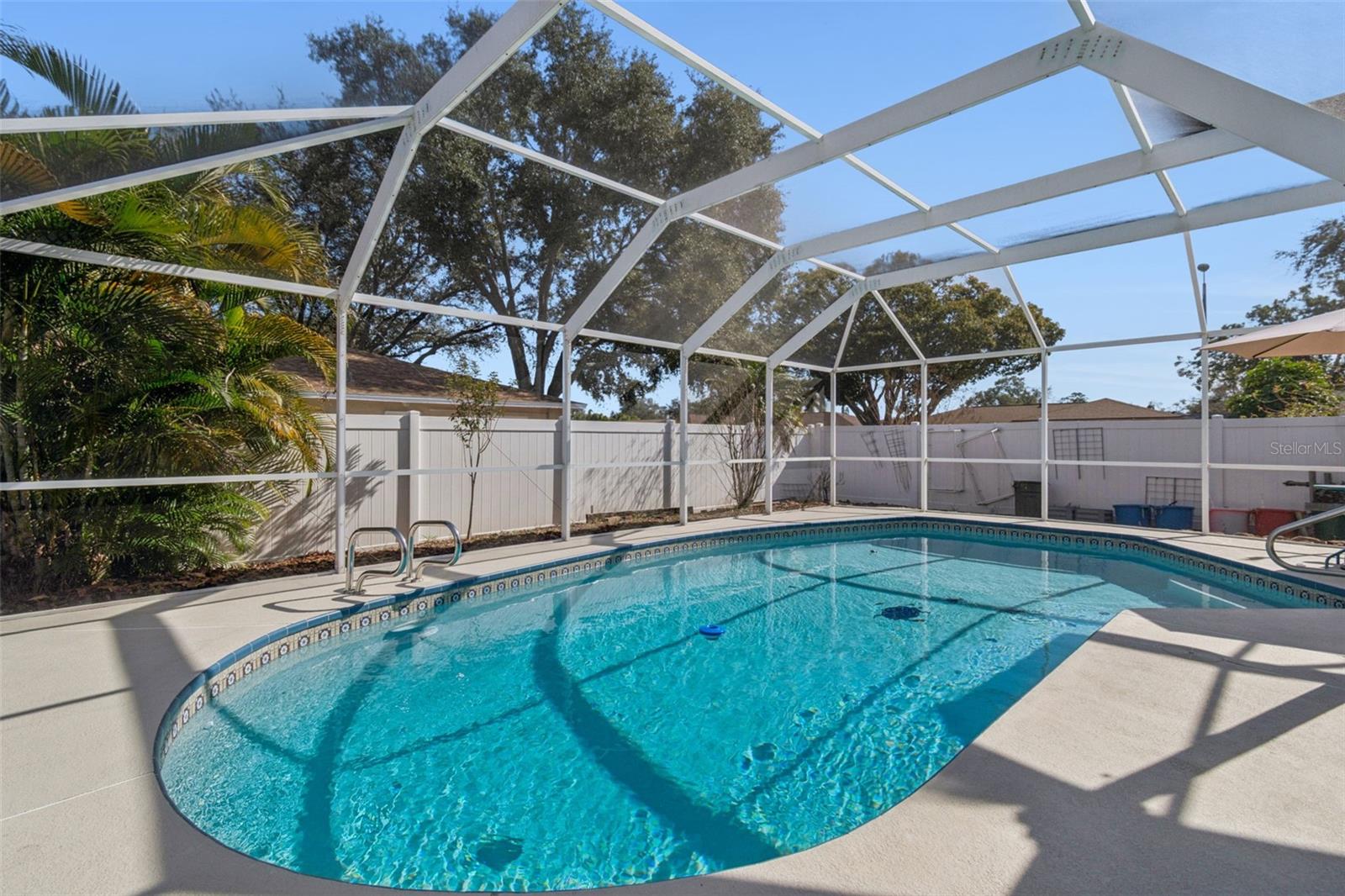 Recently redone pool/pool deck