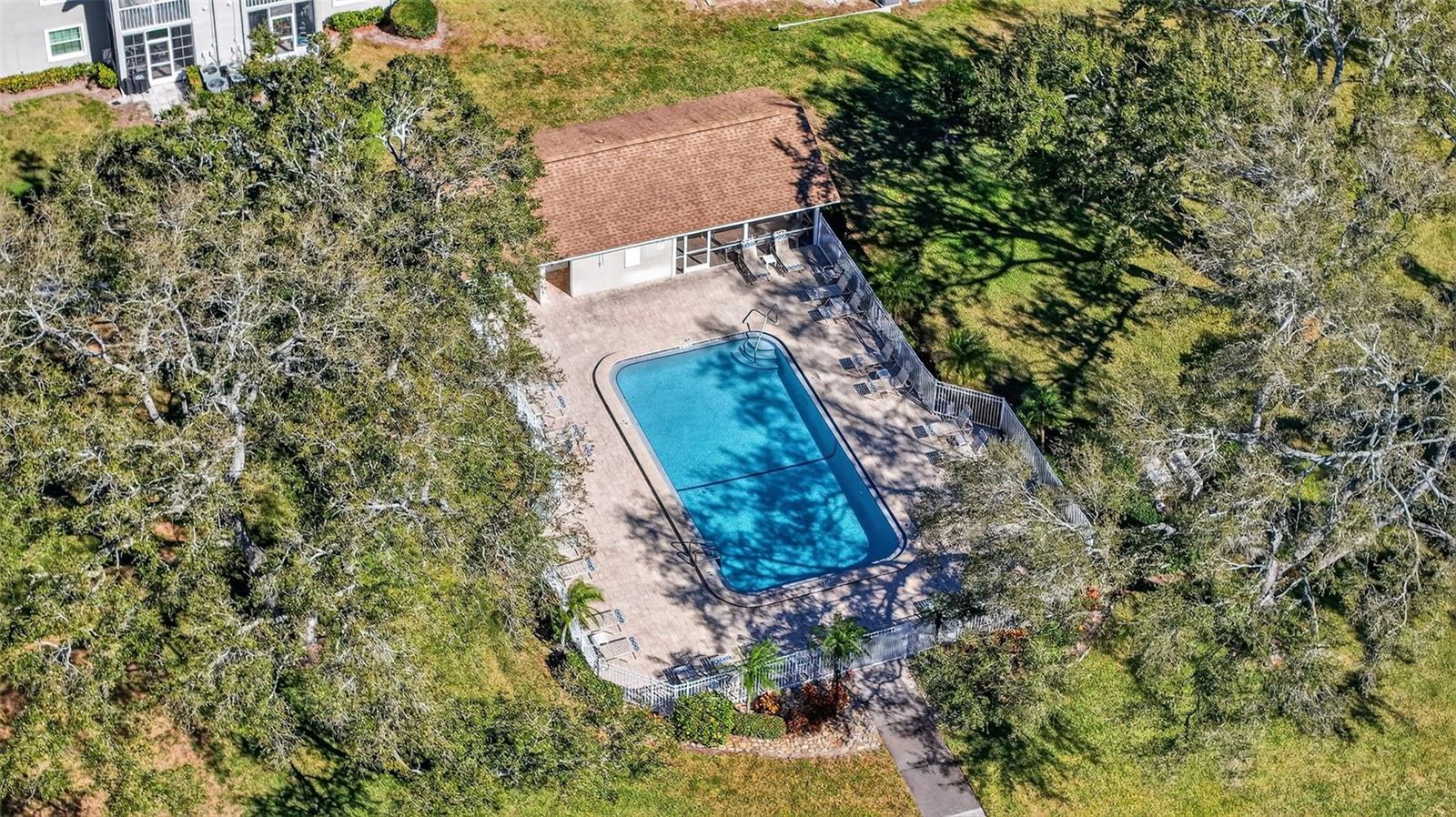 The pool and Cabana are very close to your new home.