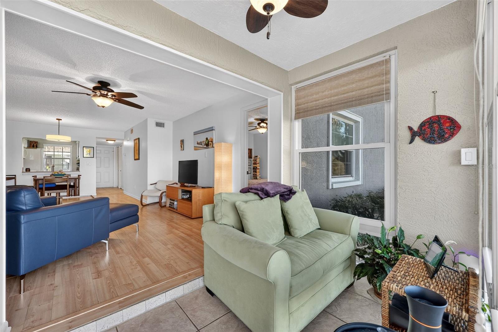 The sunroom looking into your new home