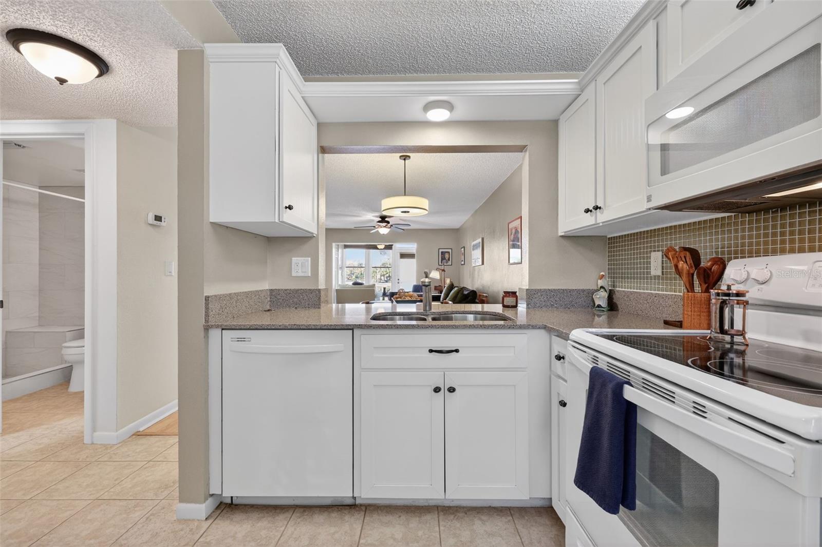 Your kitchen has a great view through the unit