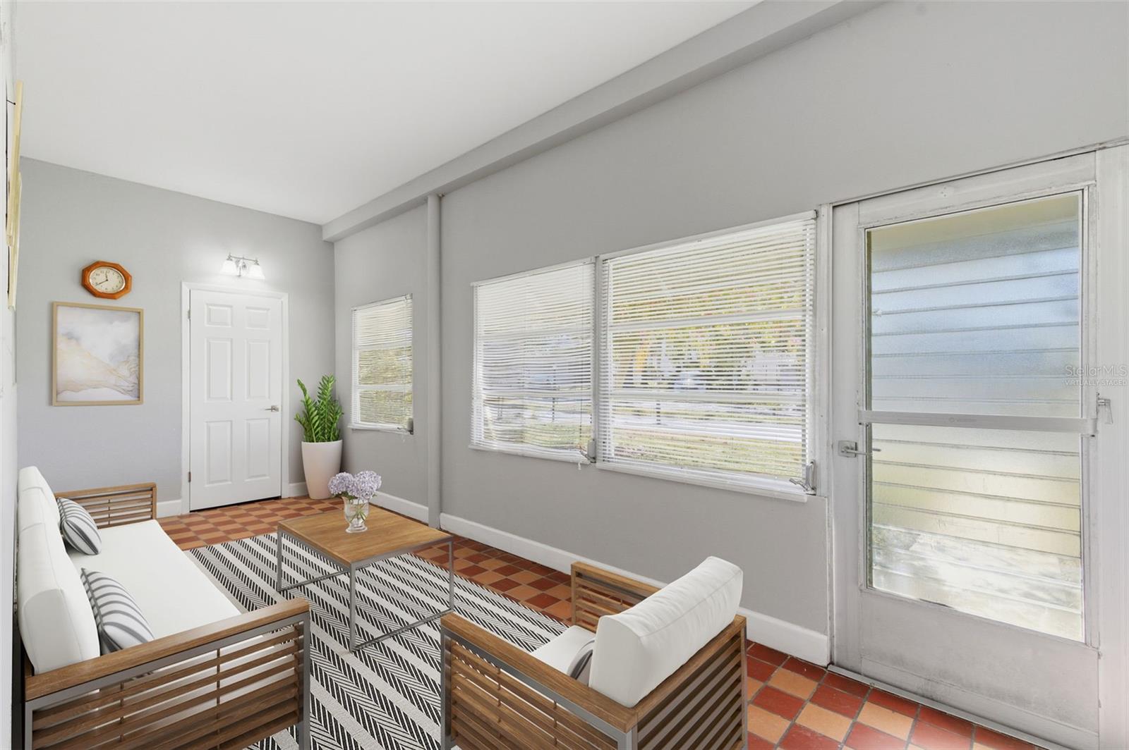 Virtually Staged Photo of the Florida Room