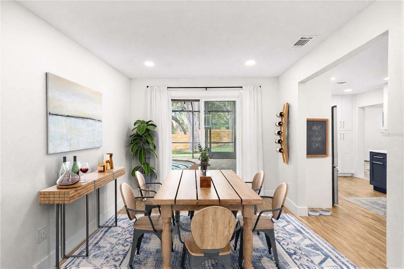 Dining Area With Pool View