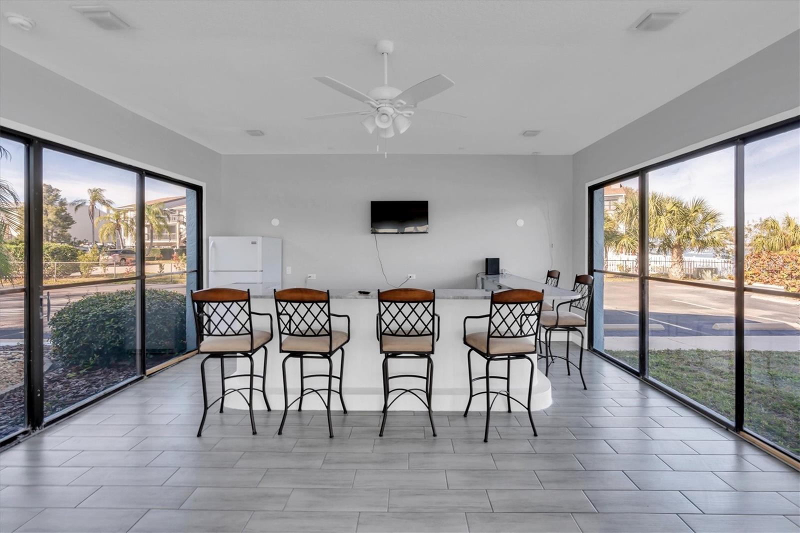 Clubhouse kitchenette bar