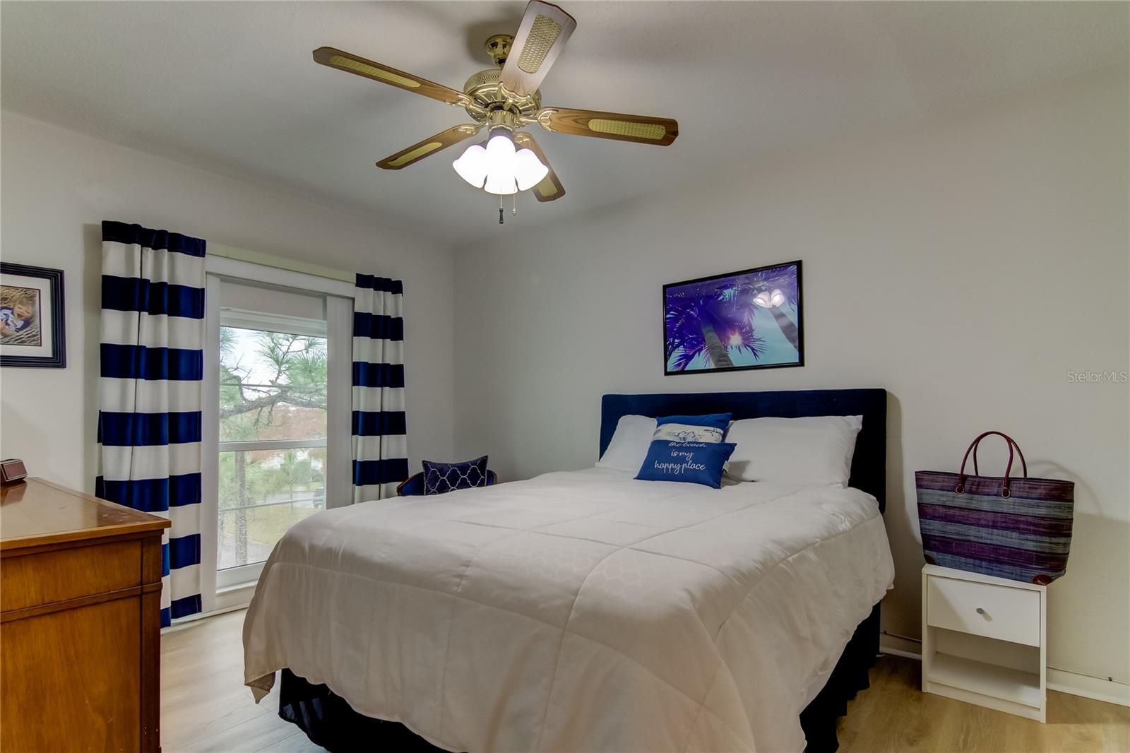 34. Owners Retreat (12.5' x 14.6') w Large Closet + a Linen Closet too, En Suite Half Bath, Great Lighting, Ceiling Fan & Brand New Flooring!