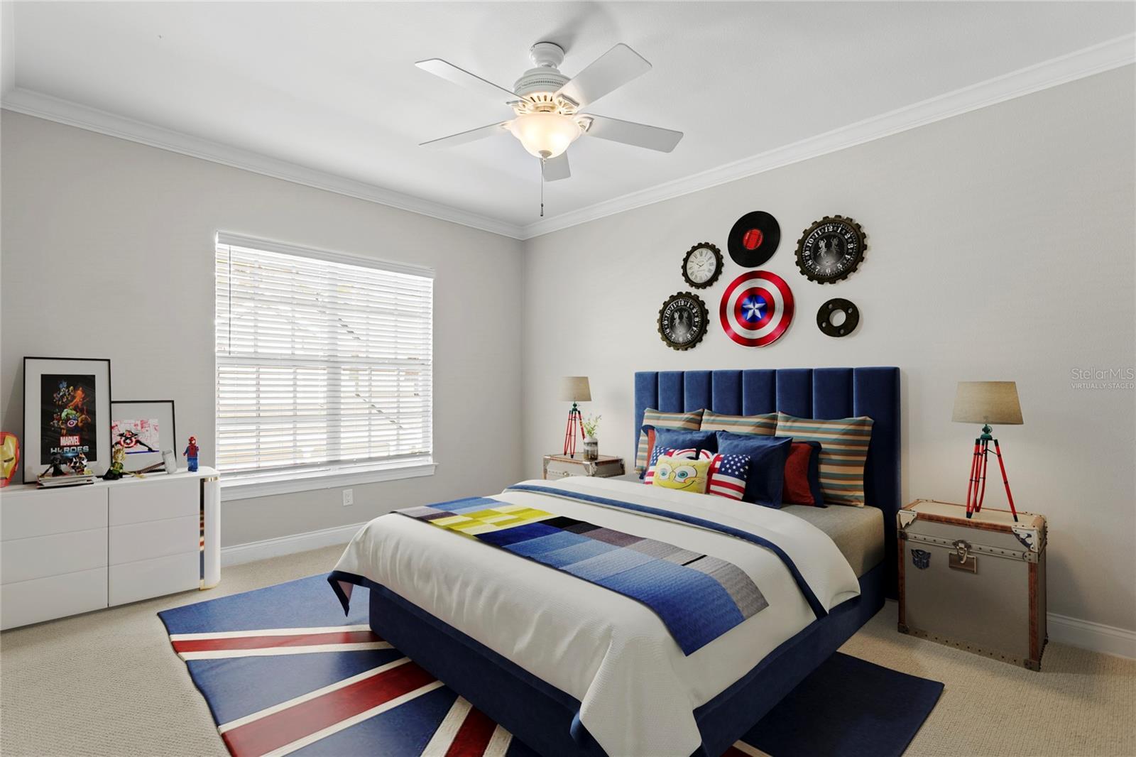 Virtually staged image of the third bedroom space