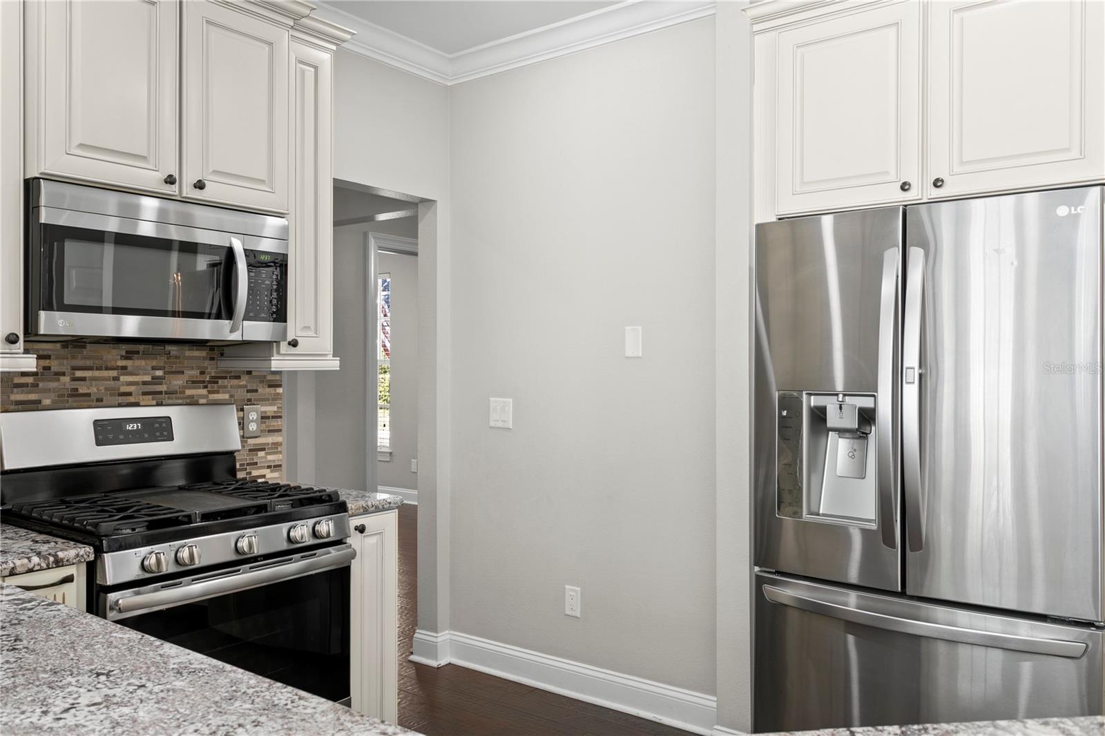 Beautiful kitchen with stainless steel appliances