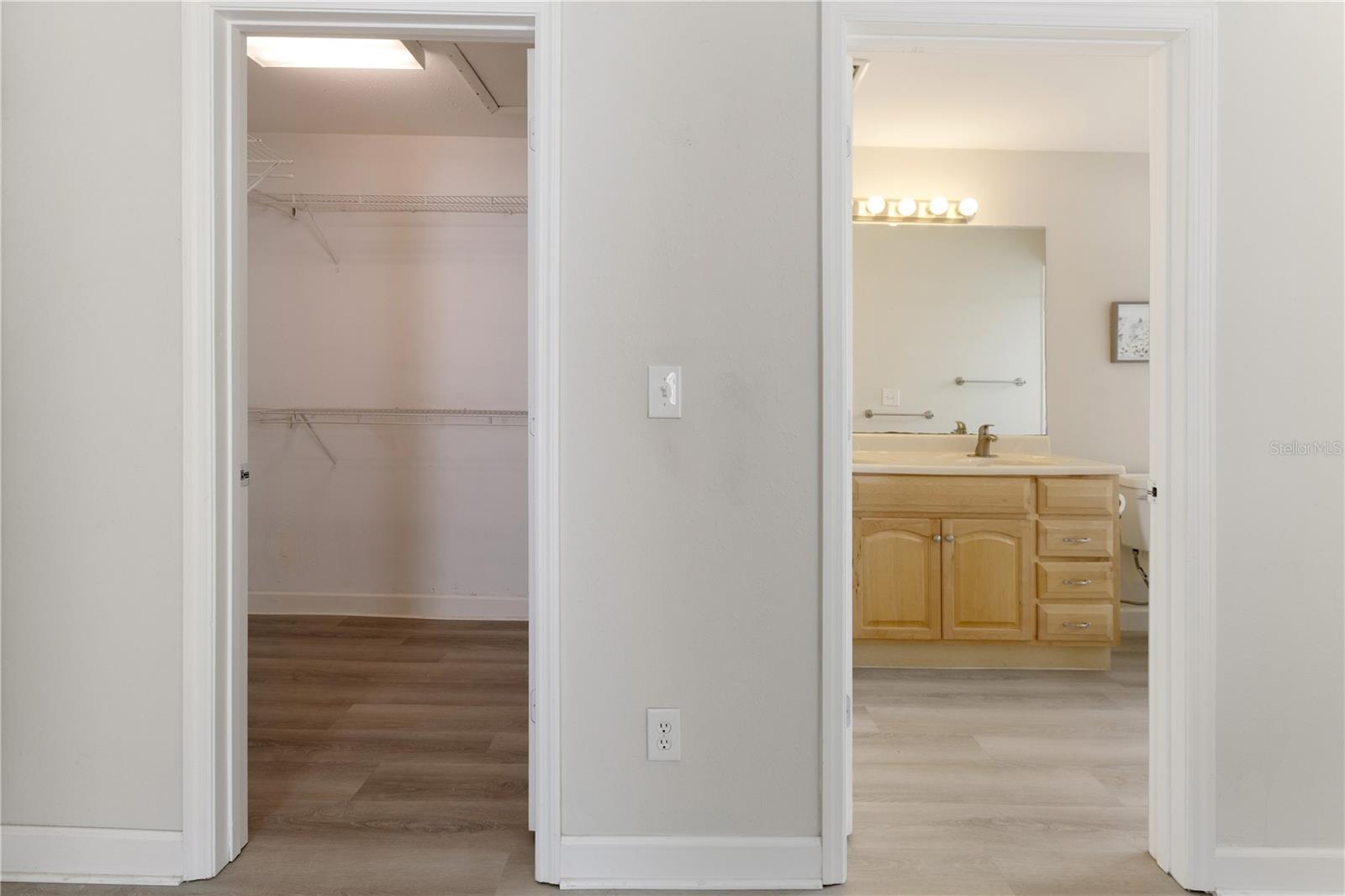 1Large walk in closet in Master Bedroom