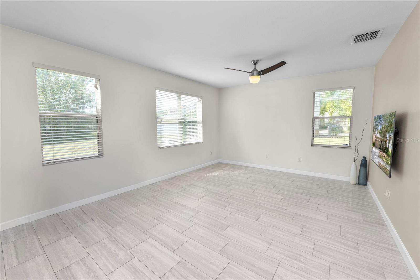 Family room from kitchen view