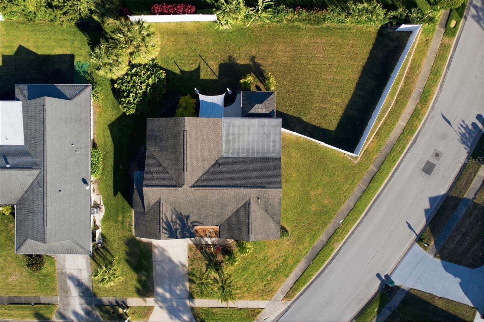 Over 12,000 square foot corner lot.