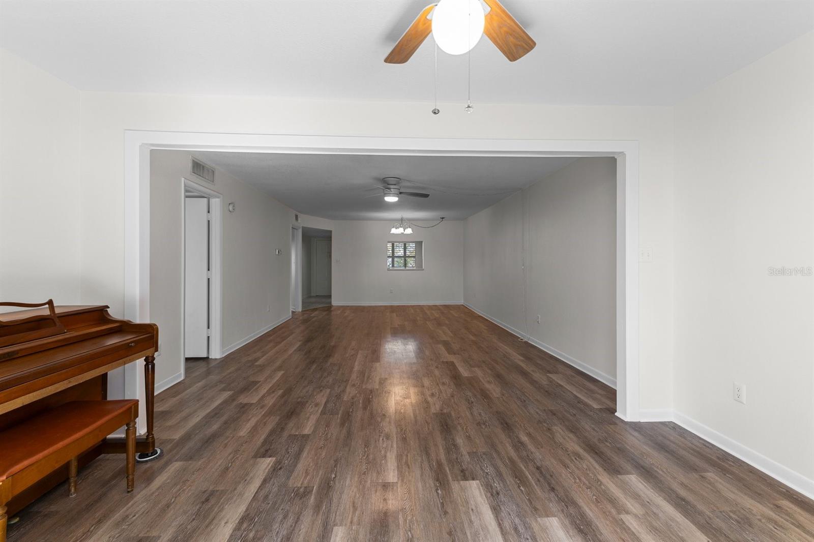 View from patio to kitchen