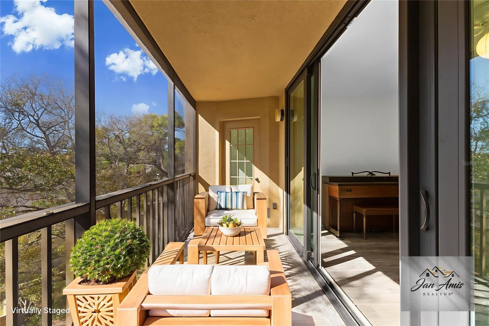 Virturally staged patio