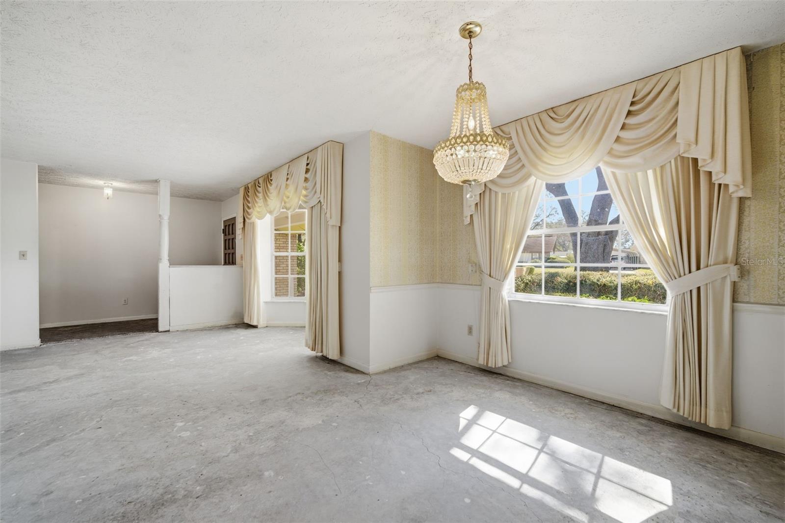 formal living and dining rooms