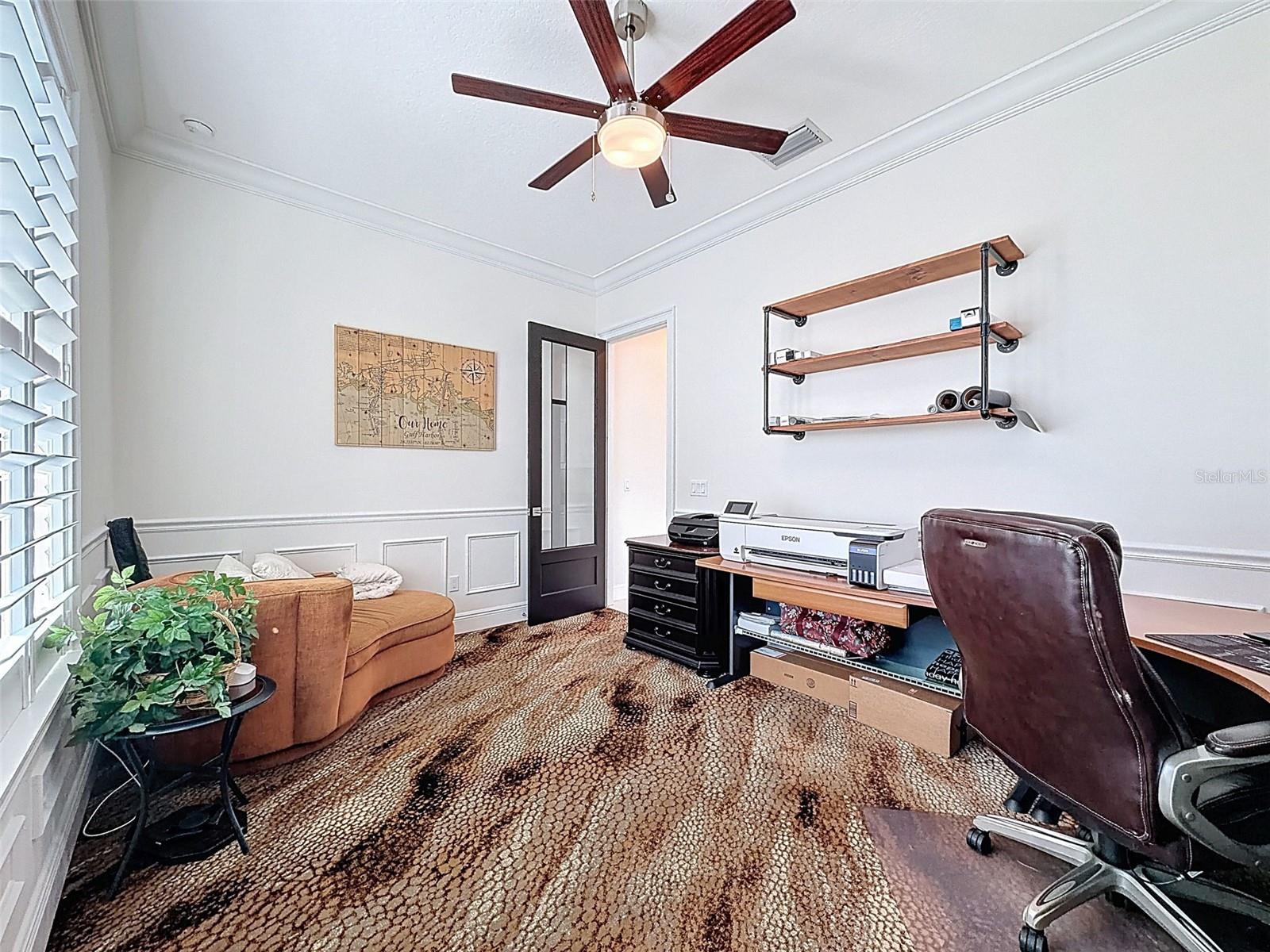 office/den with Gulf views