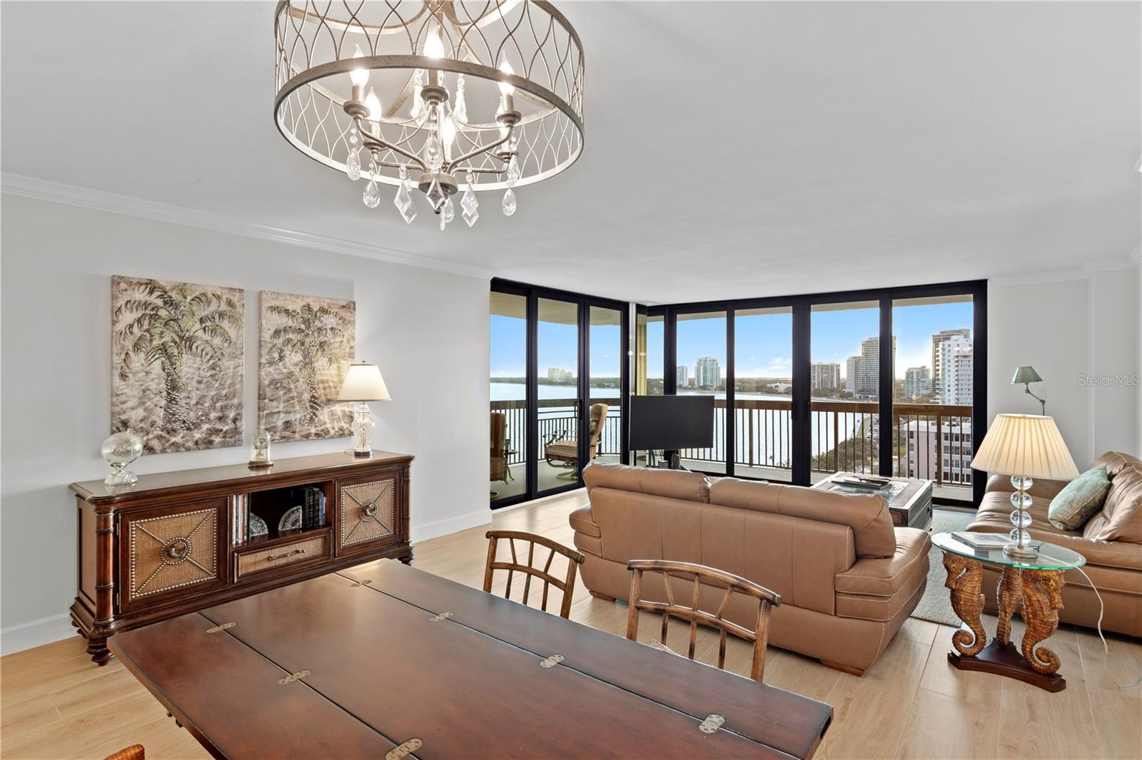Dining space designed to flow into the living room, ideal for open-concept living.