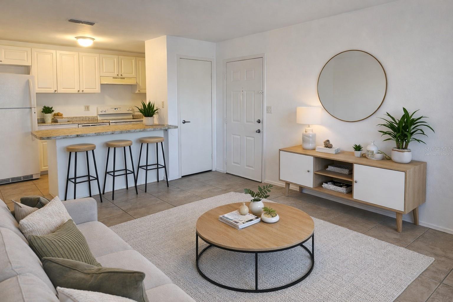 LR into Kitchen - Virtually Staged