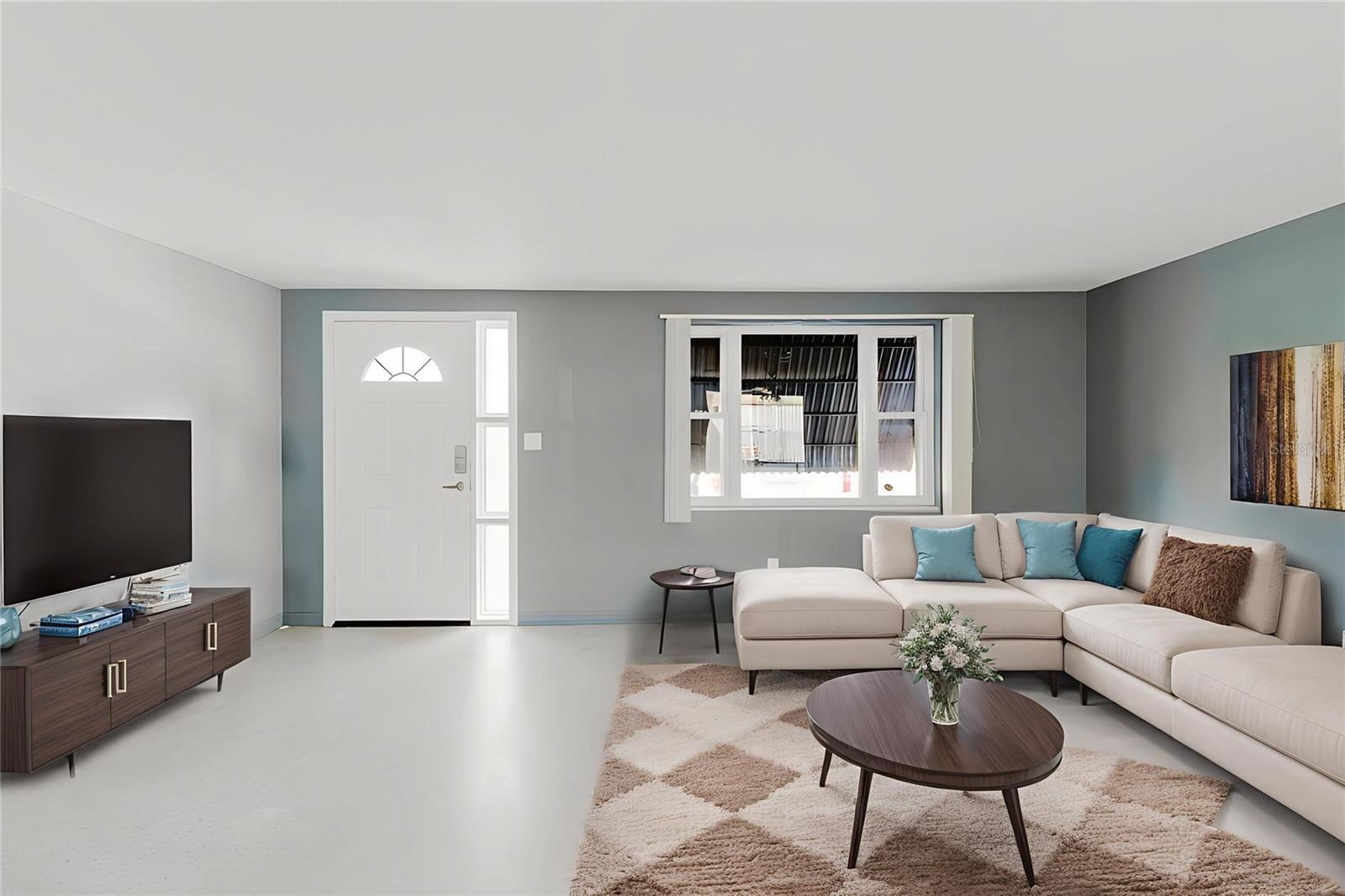 Living Room Photo is Digitally Enhanced / Altered