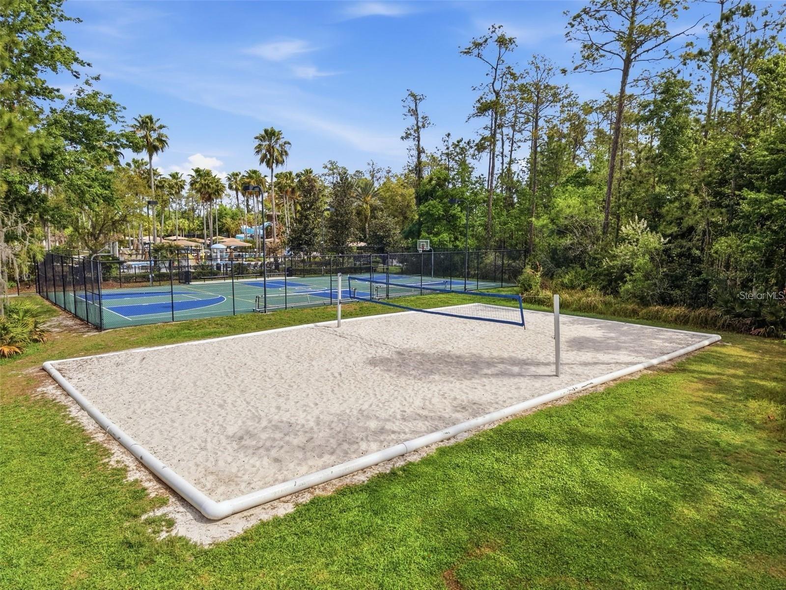 Sand volleyball court