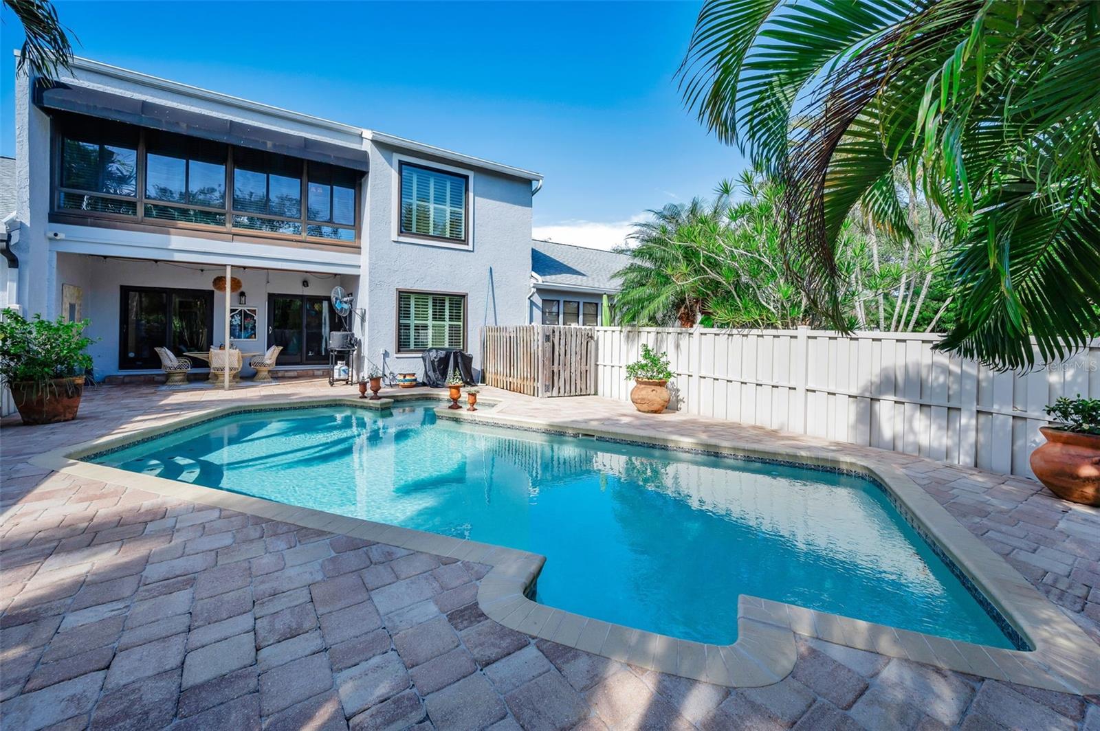 Surrounded by pavers