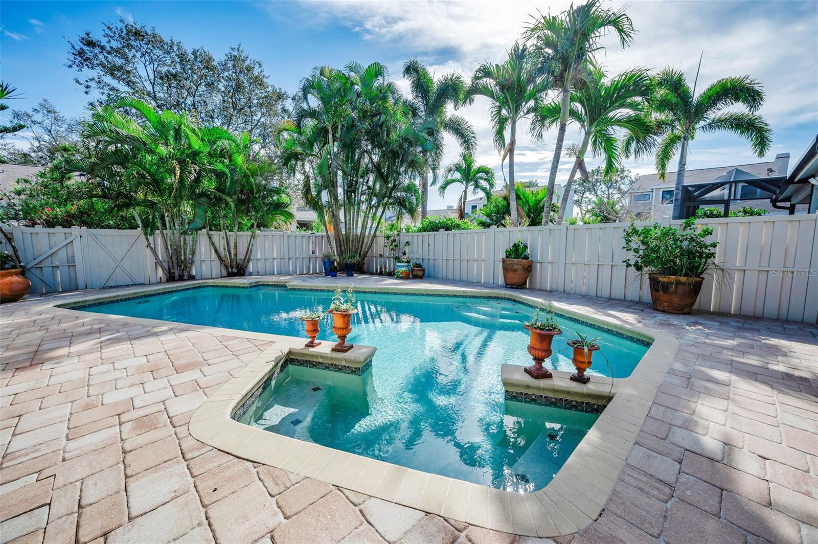 Private backyard oasis