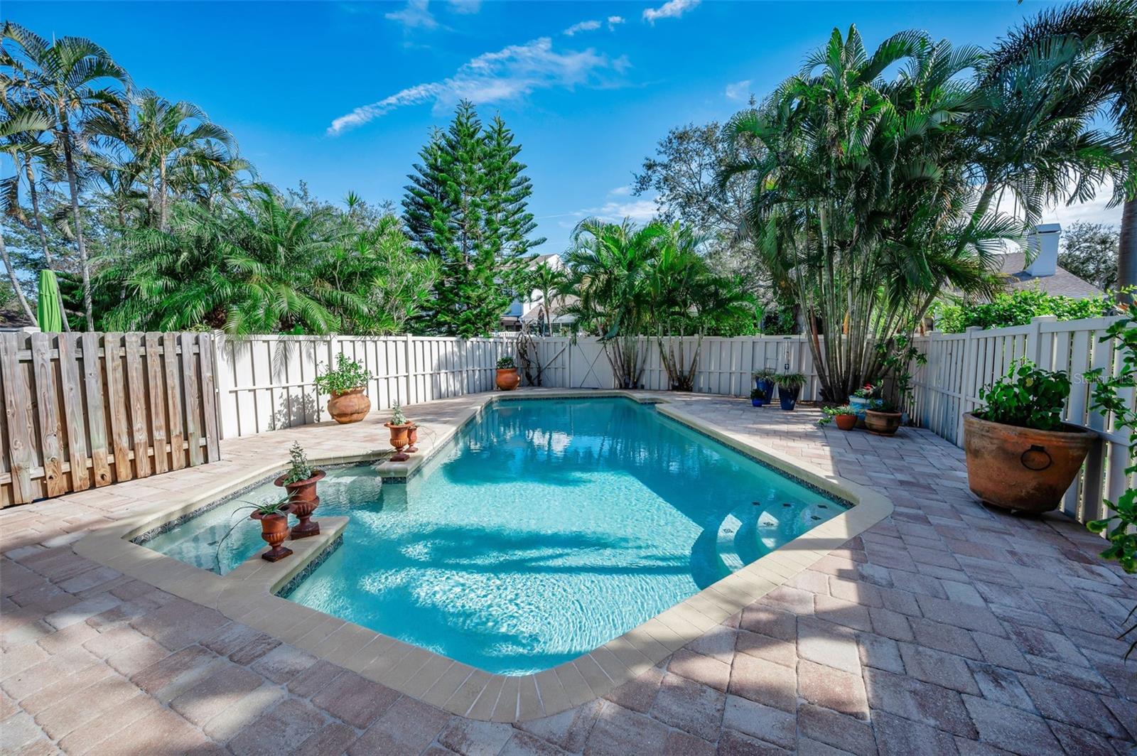 Generous sized private pool