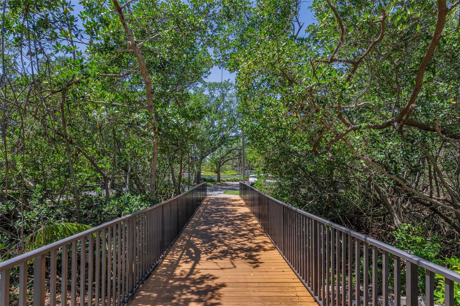 Bridge walkway to Tennis and Pickleball Courts