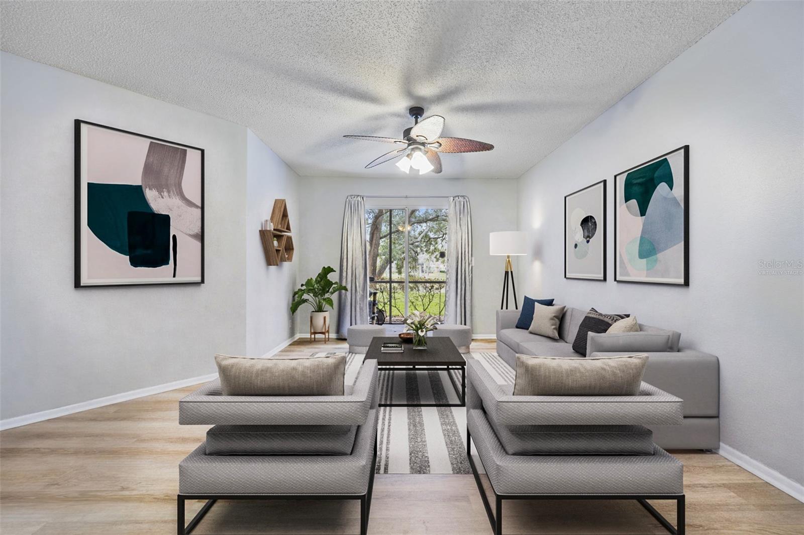 Virtually staged - Living area